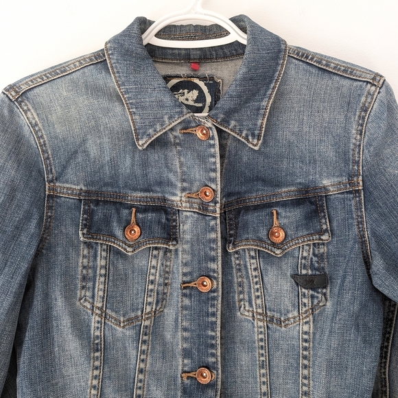 Parasuco Women's Cropped Blue Jeans Jackets ~ Size Small - Picture 3 of 10